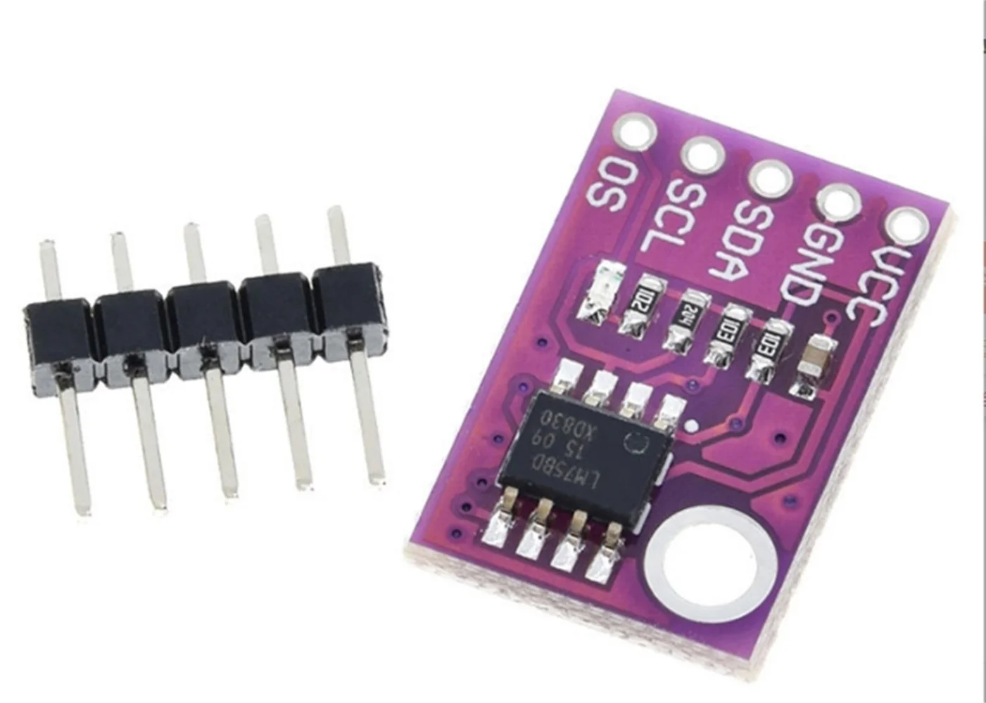 CJMCU75 LM75 temperature sensor, high-speed I2C interface, high-precision development board module LM75A