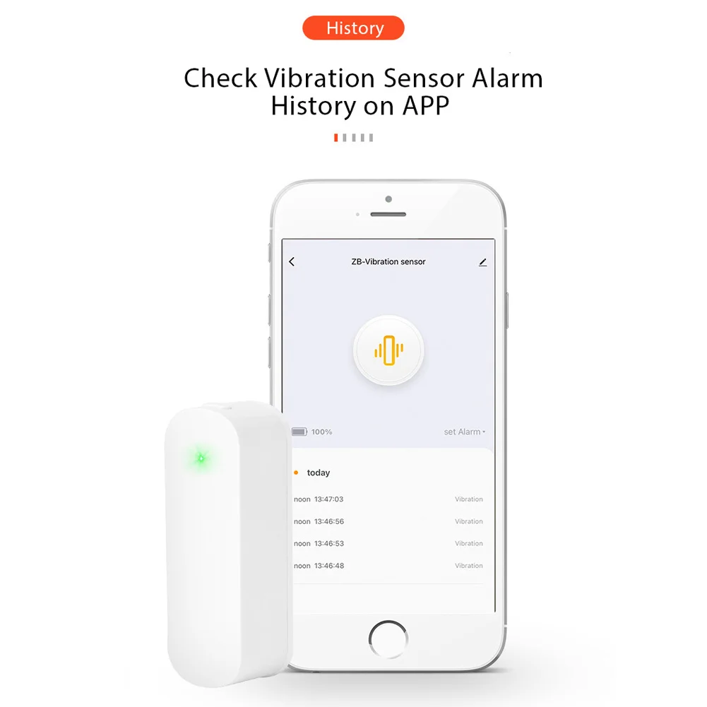 New Type ZigBee Vibration Sensor Wireless Remote Control Door Window Tuya Graffiti Intelligent Anti Theft Vibration Monitor