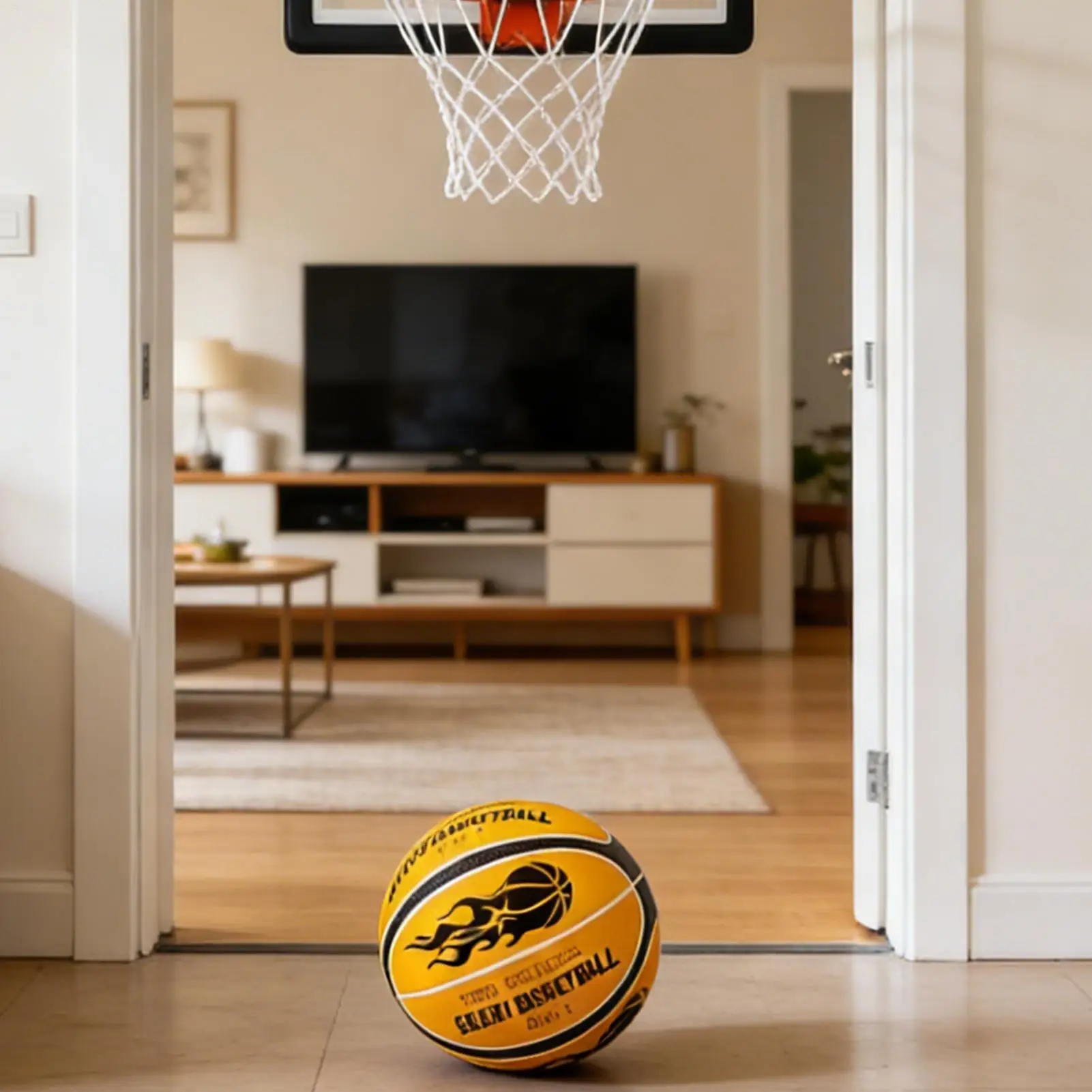 No Noise Basketball Higher Bounce Ball Airless Basketball For Indoor Training For Boys Girls Kids Teen House Bedroom Sports
