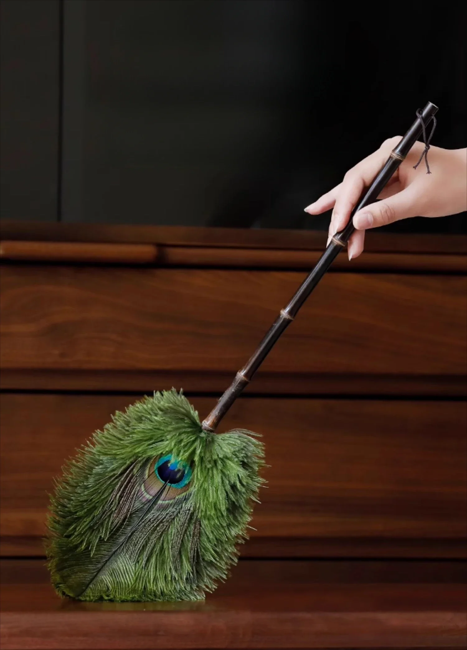 

Wind into the pine peacock plume ostrich hair electrostatic dust duster original feather duster artifact decoration