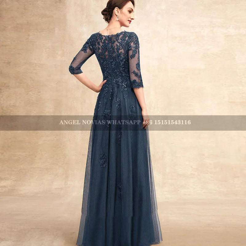 Navy Blue A Line Mother of the Bride Dress for Wedding Party Dress Vestidos De Fiestas vestidos para madre de novia 2024