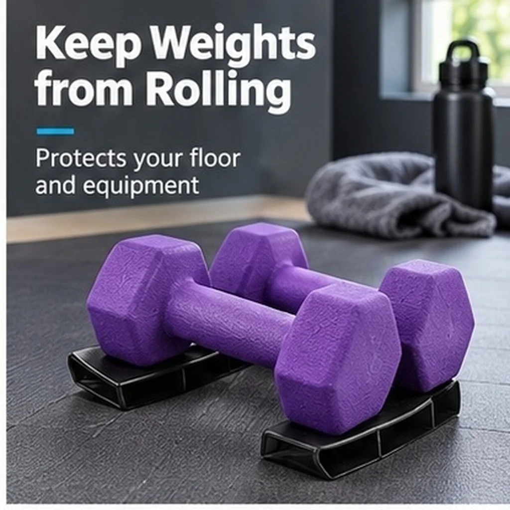 10Pcs Dumbbell Rack For Home Gym Storage Bodybuilding Compact Prevent Rolling Protect Floor Gift Fitness