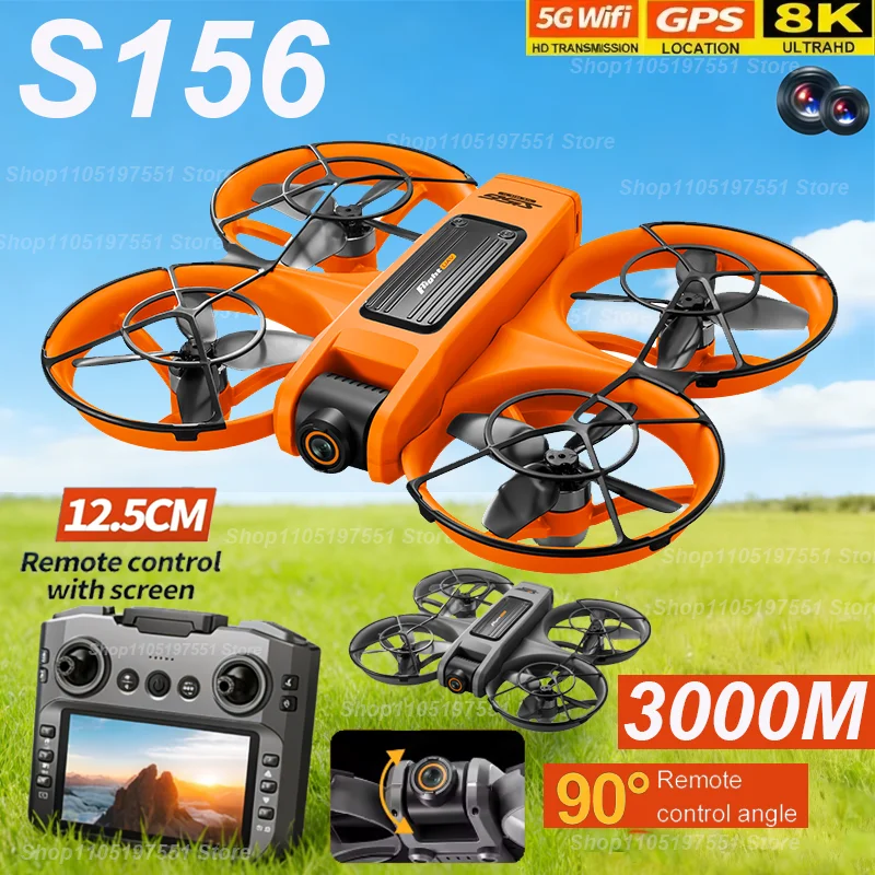 Recién actualizado Original S156 PRO Drone 8K WIFI GPS profesional HD fotografía aérea RC avión HD Cámara Dual Quadcopter Juguetes