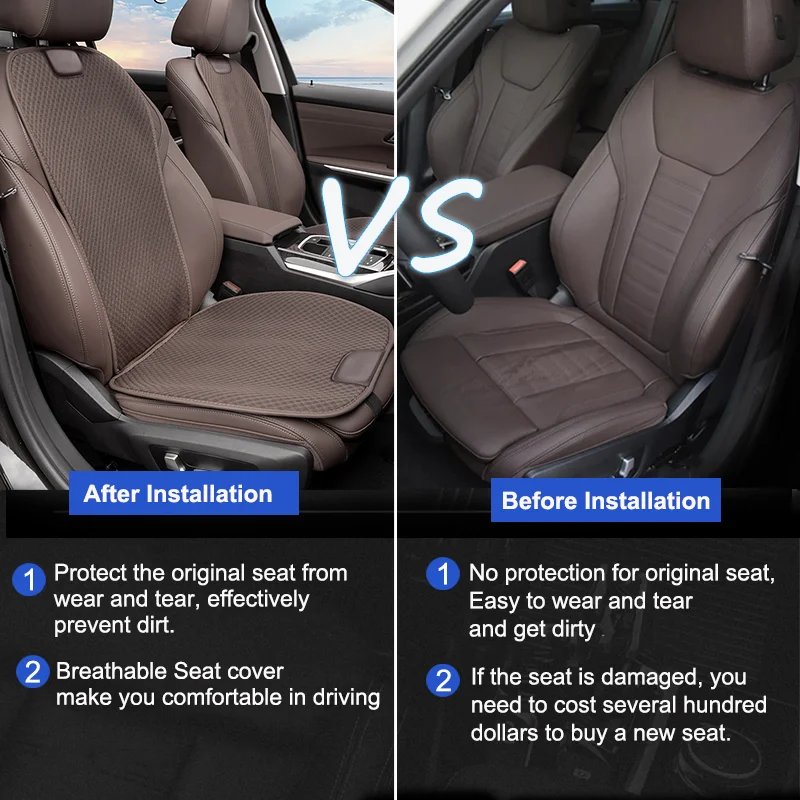 Ice Silk Car Seat Cover Summer Breathable Car Seat Cushion Protector For BMW G32 G20 F10 F30 X3 X5 G01 G02 G05 5 Series G30 G60