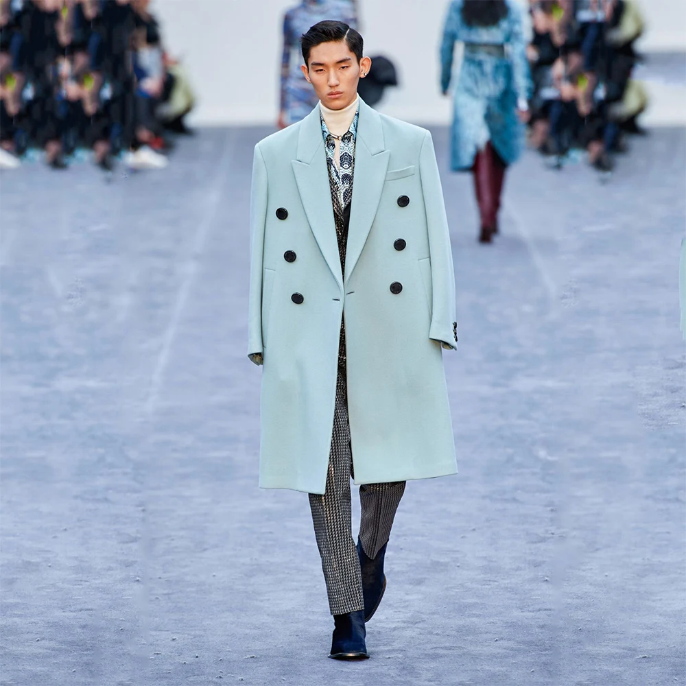 

Chic Men's Suits 1Piece Double Breasted Peak Lapel Jacket High Quality Special Occasion Male Celebrity Banquet Prom Blazer