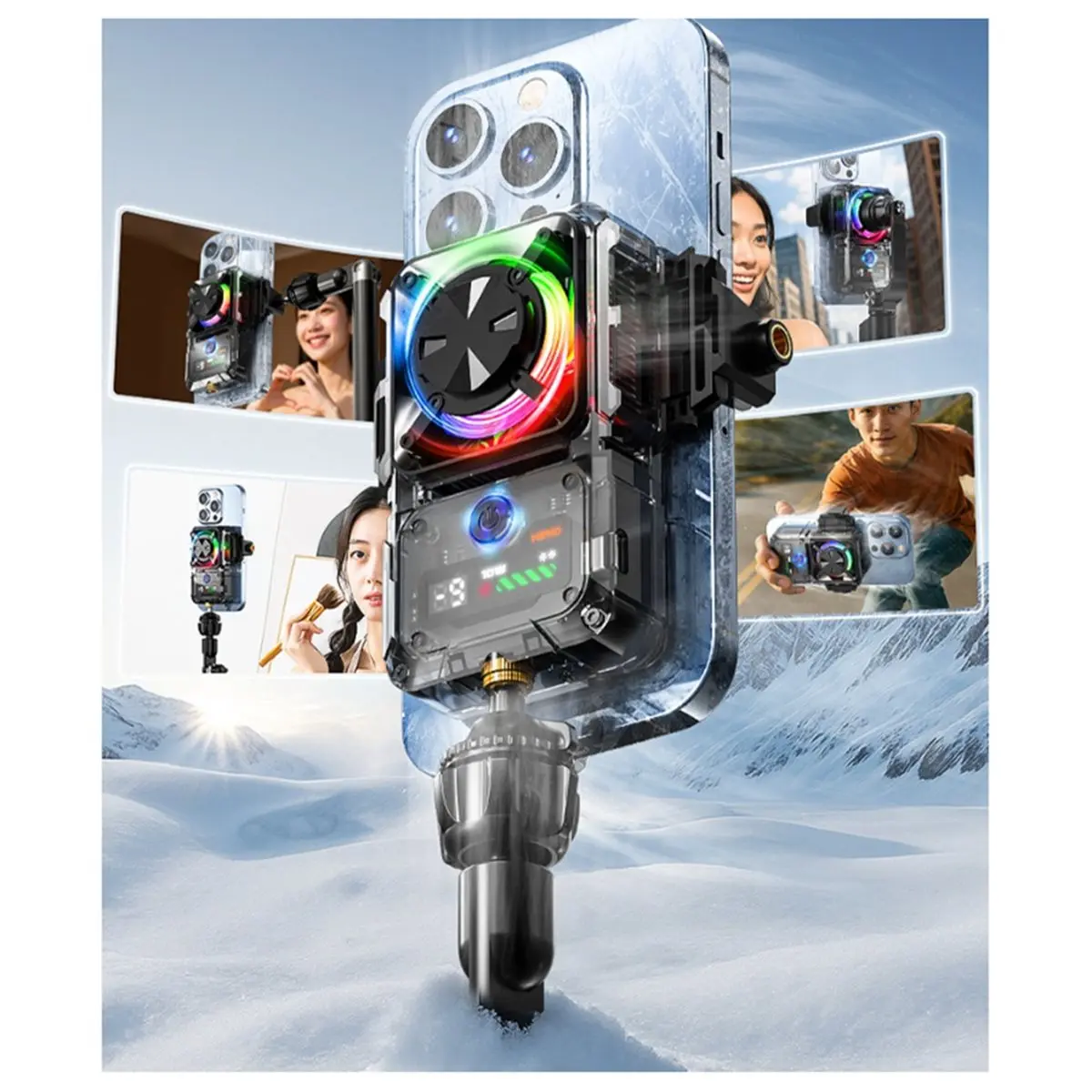 A32I MEMO DL23 Semiconductor Phone Cooler Powerful Cooling 2000mAh Temperature Control Digital Display Dual Live Streaming