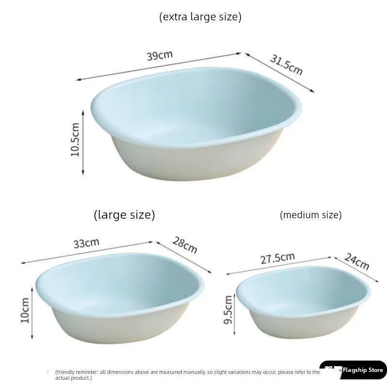 

Elongated Oval Plastic Wa Basin Rectangular Basin for Home Use Baby Vegetable Waing Basin Foot Waing Basin Student Dorm...