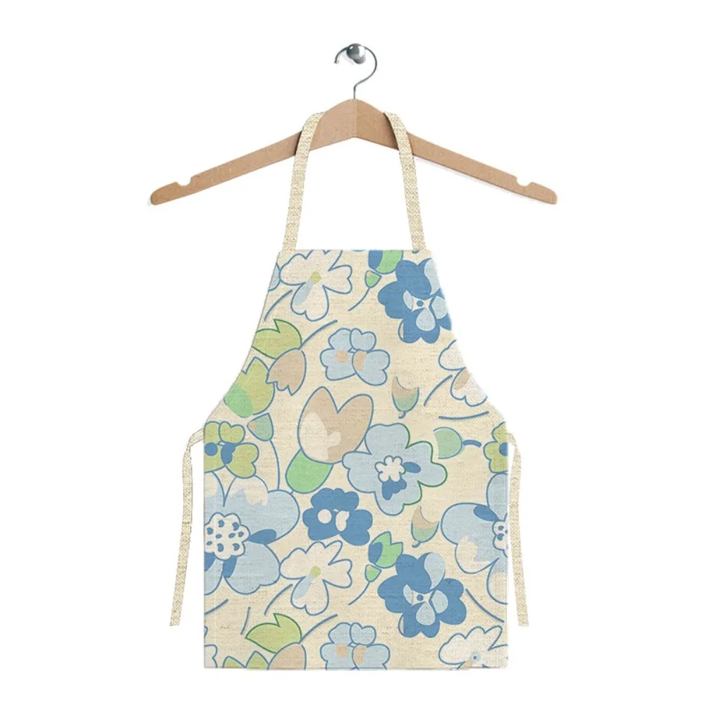 Work Clothing Thickened Kitchen Apron Fashion Dirt Resistant BBQ Apron Stain Resistant Adjustable Cooking Apron Home Work