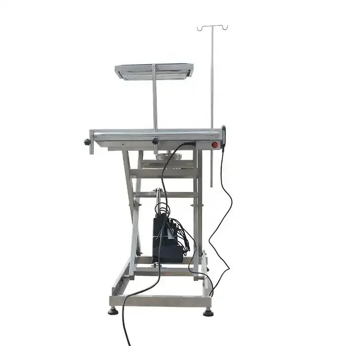 Stainless steel vet animal veterinary surgical table pet operating hydraulic v-type operation table veterinary exam table