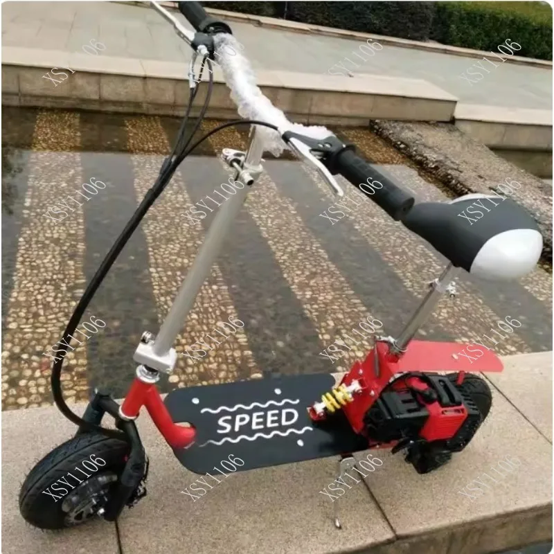 Foldable 2-Stroke Mini Pedal Scooter Portable Fuel-Powered Two-Wheeled Commuter Outdoor Scooter for Easy Transport
