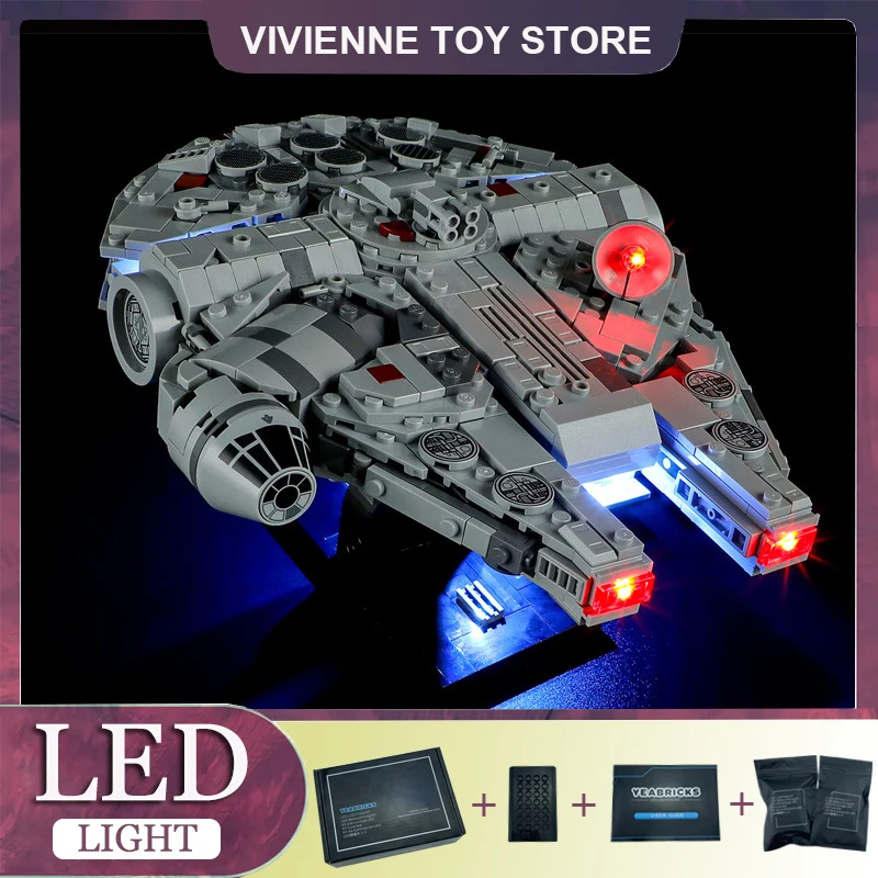 DIY LED Light Kit For LEGO 75375 Millennium Falcon (Only LED Light,Without Blocks Model)