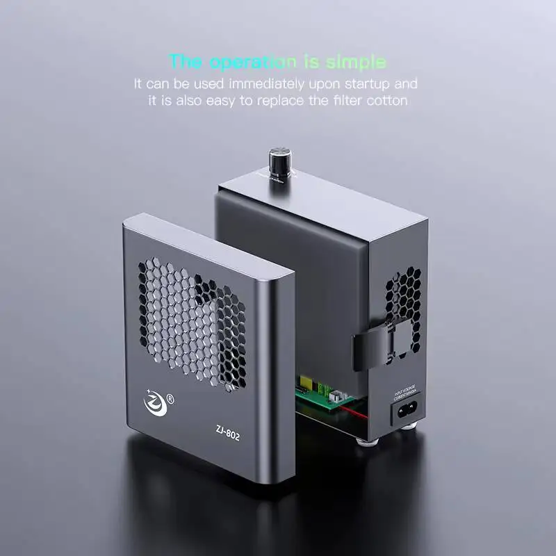 2025 Ultra-Quiet Smoke Extractor with 8000RPM ion Fan Customized Motor for Long Use IP55 Protection Space-Saving Vertical Design