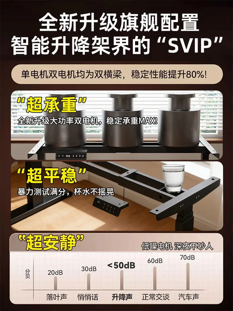Intelligent electric lifting table legs home office computer bracket desk