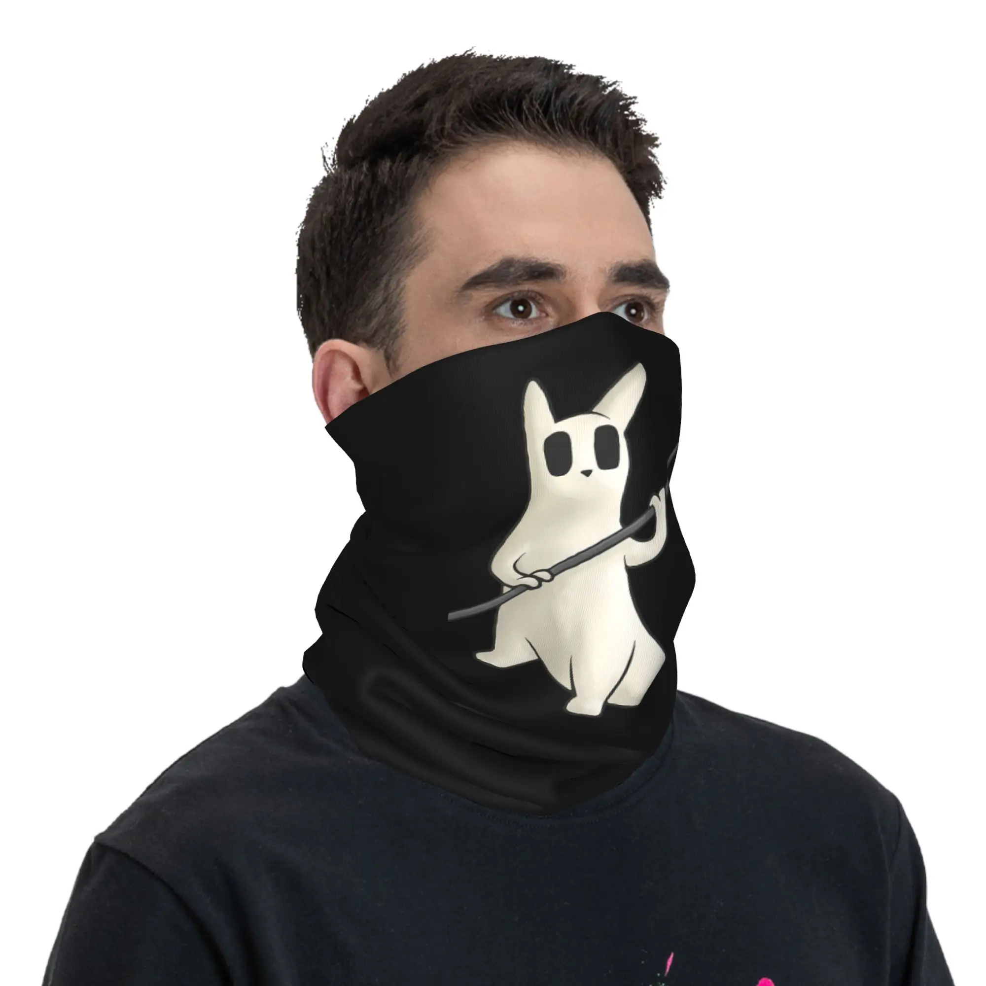 Rain World Slugcats Pattern Game Bandana Neck Gaiter Printed Wrap Scarf Headband Running for Men Women Adult Windproof