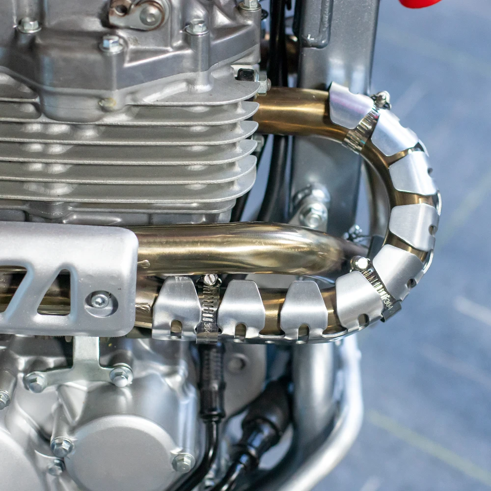 XR motocykl przedni kolektor wydechowy tarcza dla HONDA XR 250R 400R 600R tarcza wydechowa tłumik do rury obudowa ochronna osłona termiczna