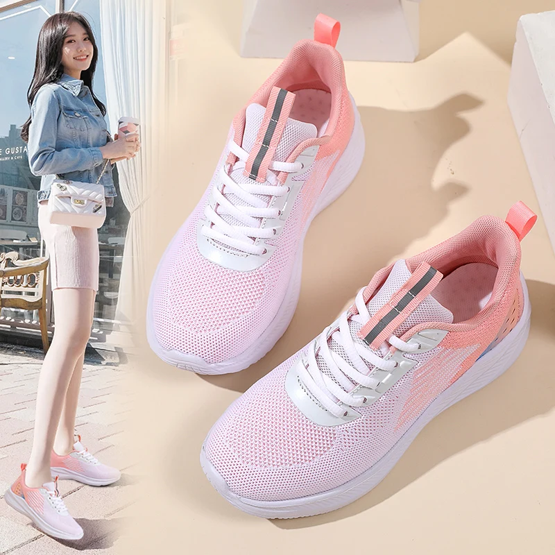 

Breathable Women Jogging Training Shoes Big Size 35-41 Sport Sneakers for Girls Light Weight Athletic Free Running Footwears