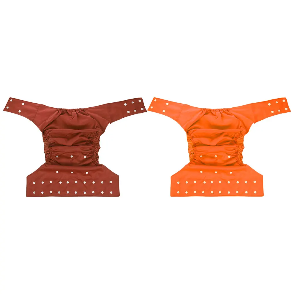 

2pcs Reusable Adult Diapers Washable Incontinence Nappy Anti-Leak Elastic Leg Comfortable For Elderly Men Women Postpartum