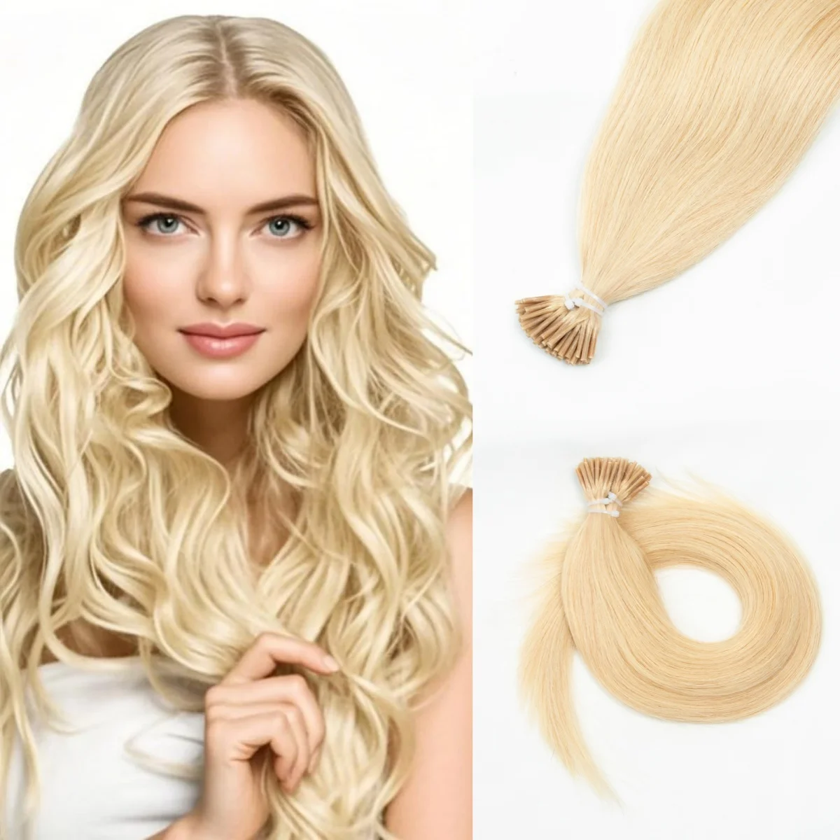 

Прямые накладные волосы I-Tip, 100% натуральные волосы, 50 шт. с кератиновыми капсулами, 12-20 дюймов, необработанные, 30 г/прядь, многоразовые