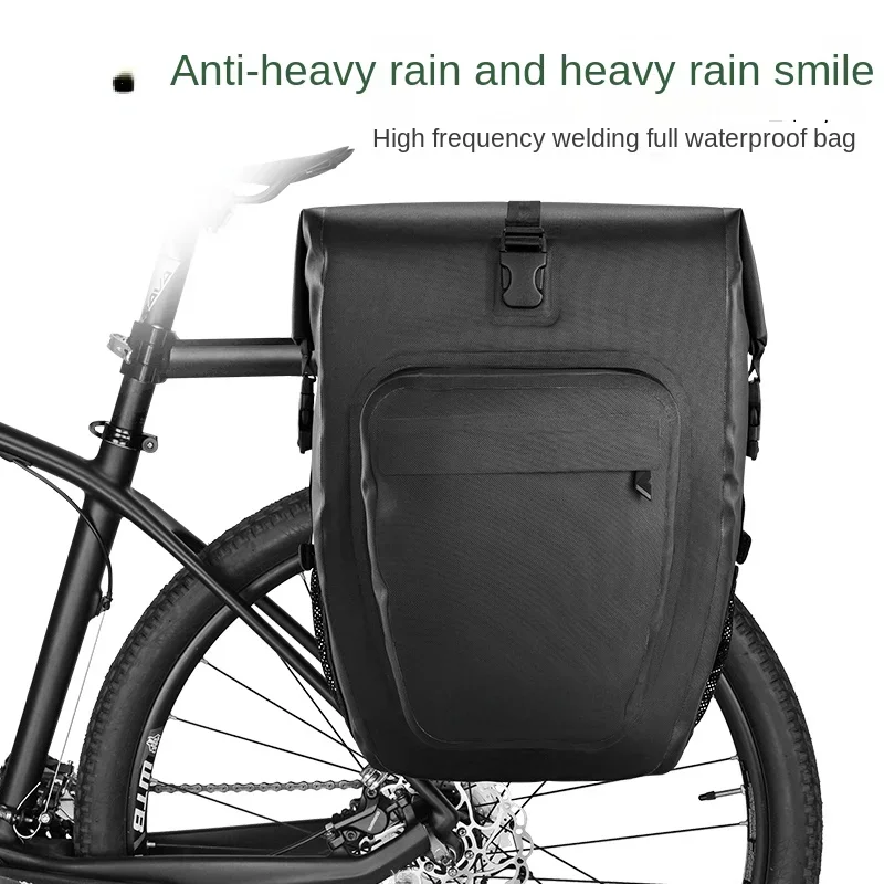 Bicycle Bag Full Waterproof Carry Bag Carrying Carrier Rear Rack Bag Long-Distance Sichuan-Tibet Rain-Proof Cycling Fixture