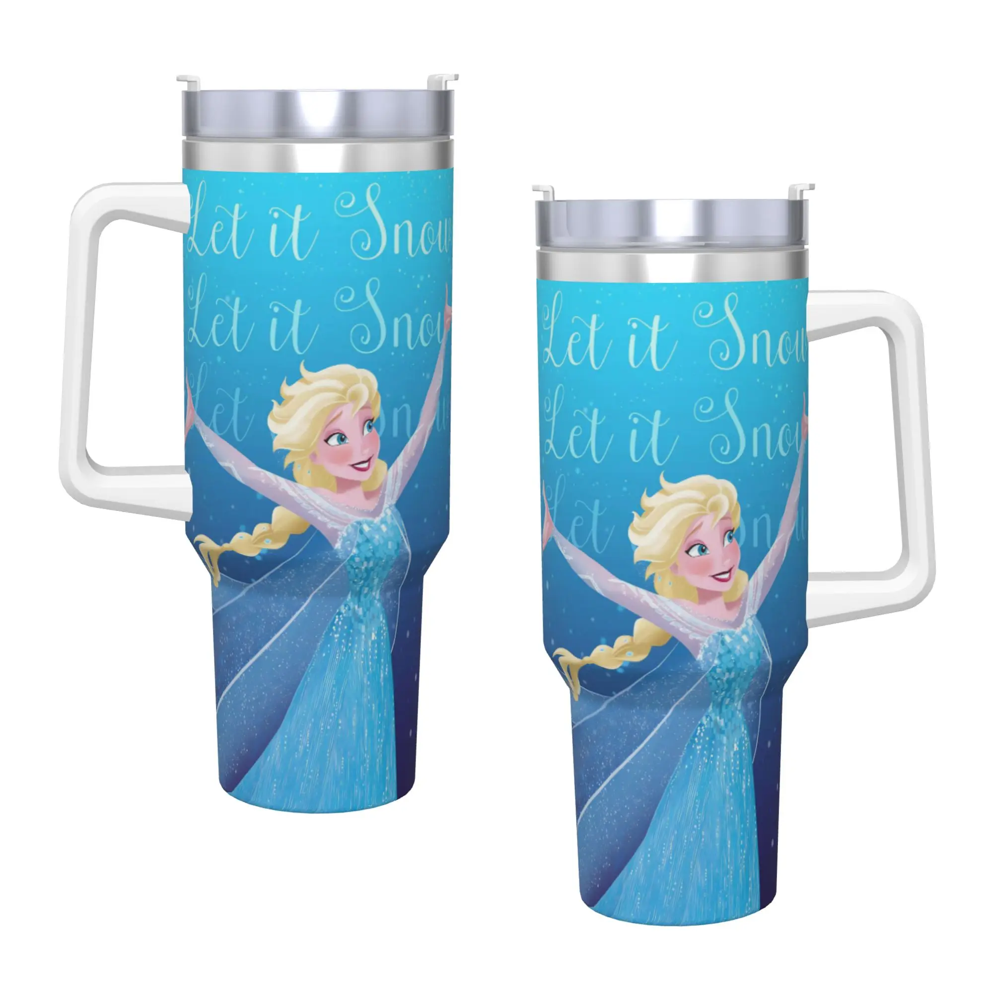 بهلوان من الفولاذ المقاوم للصدأ كوين F-فروزن الأميرة إلسا أكواب حرارية مانعة للتسرب أكواب باردة وساخنة كوب تصميم السفر زجاجة ماء