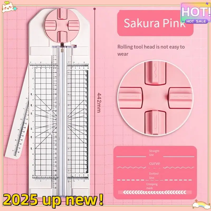 4-In-1 Paper Trimmer 12In Craft Paper Cutter For Multi-Function Scrapbooking Tool Blue