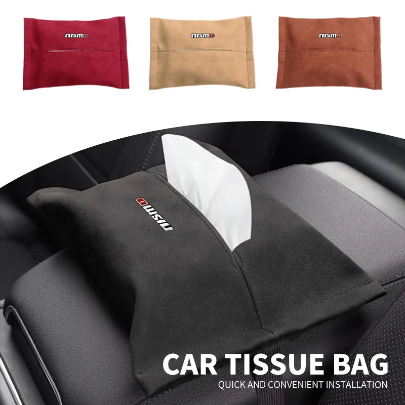 Car Seat Hanging Hidden Napkin Storage Bag For Nissan Nismo Cadillac Land Rover Toyota Hyundai BMW Mercedes Benz Alfa Romeo