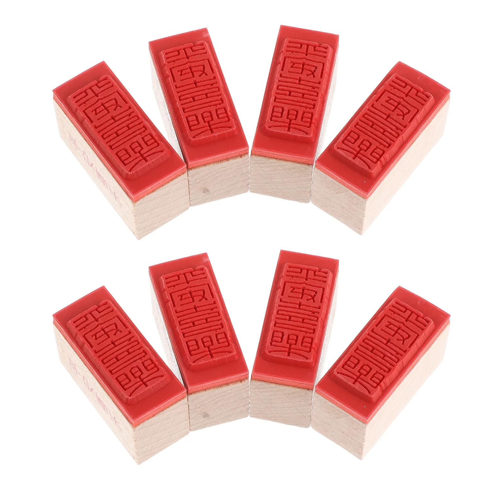 

8 шт., ретро деревянная винтажная сургучная печать, деревянный штамп «сделай сам», для журнала, скрапбукинга, праздничные открытки, китайский иероглиф, естественная сцена