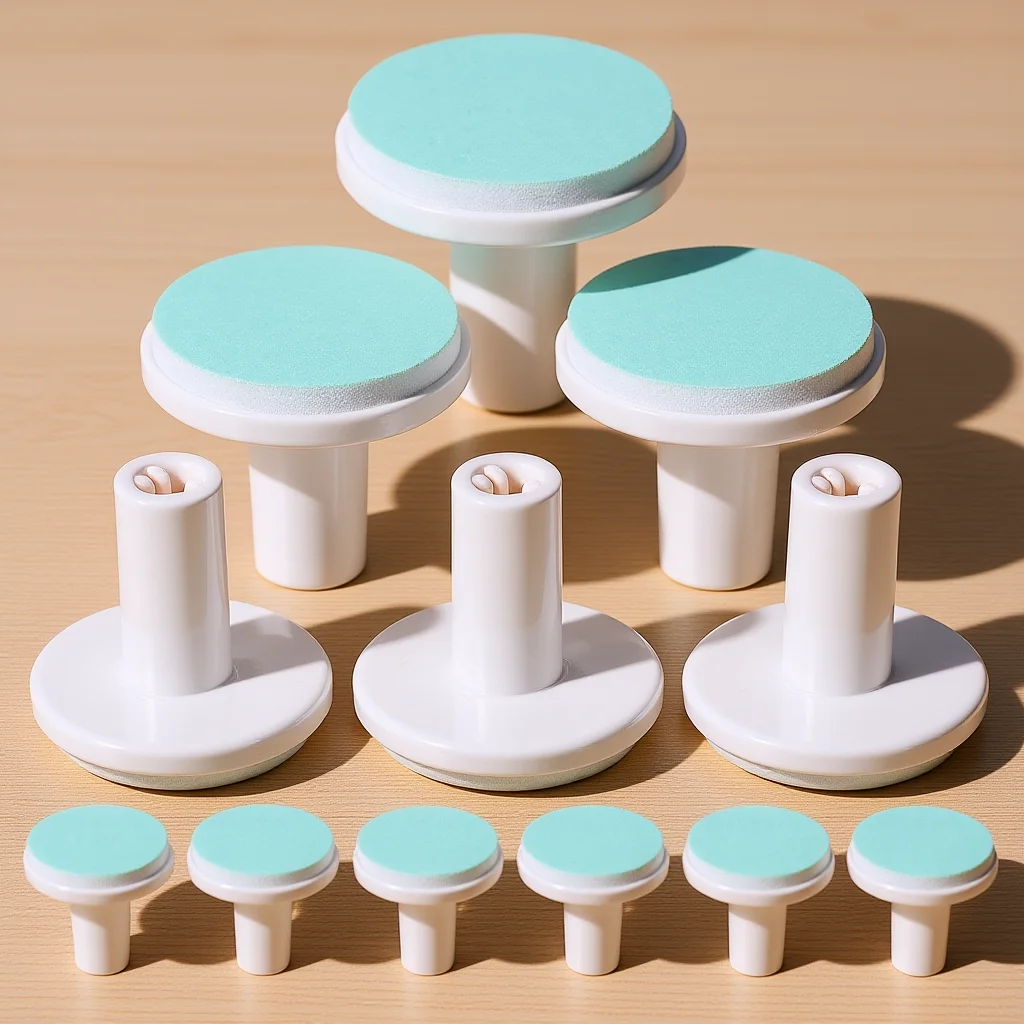12pcs Electric Nail File Heads Baby Grinder Pads Newborn Trimmer Replacement Tools Red Color 1 6 Months Nail Supplies