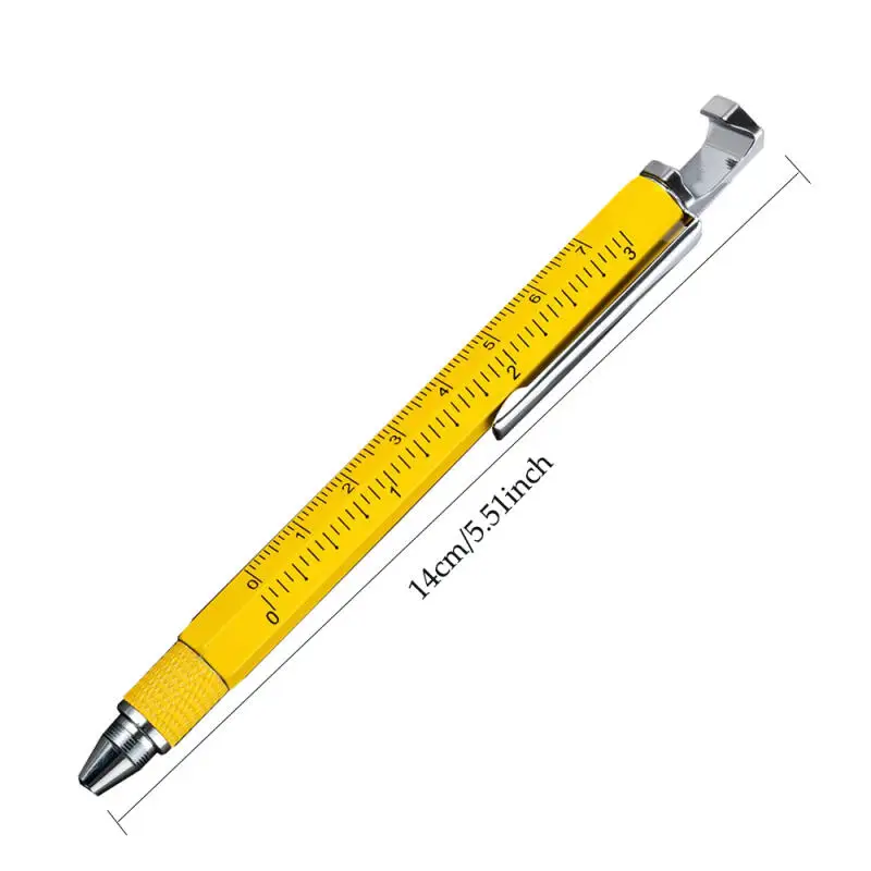 6-in-1 Multi-Tool Pen  Mobile Phone Holder, Bottle Opener, Stylus, Scale Ruler, Screwdriver, Ballpoint Pen