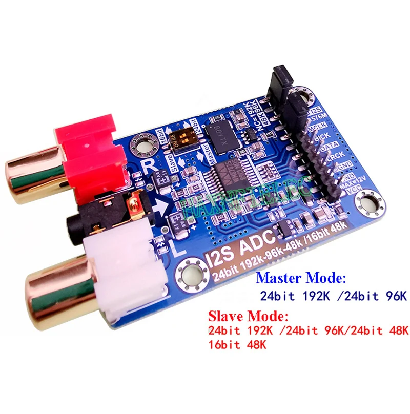 I2S ADC Audio I2S Capture Card Module Master Slave Mode Development Board