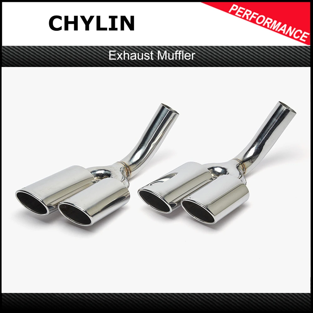 

1 Pair Auto Car Exhaust Pipe Tip Muffler Stainless Steel Trim Tail Throat for Mercedes-Benz G-Class W463 G500/G63/G550 With Logo