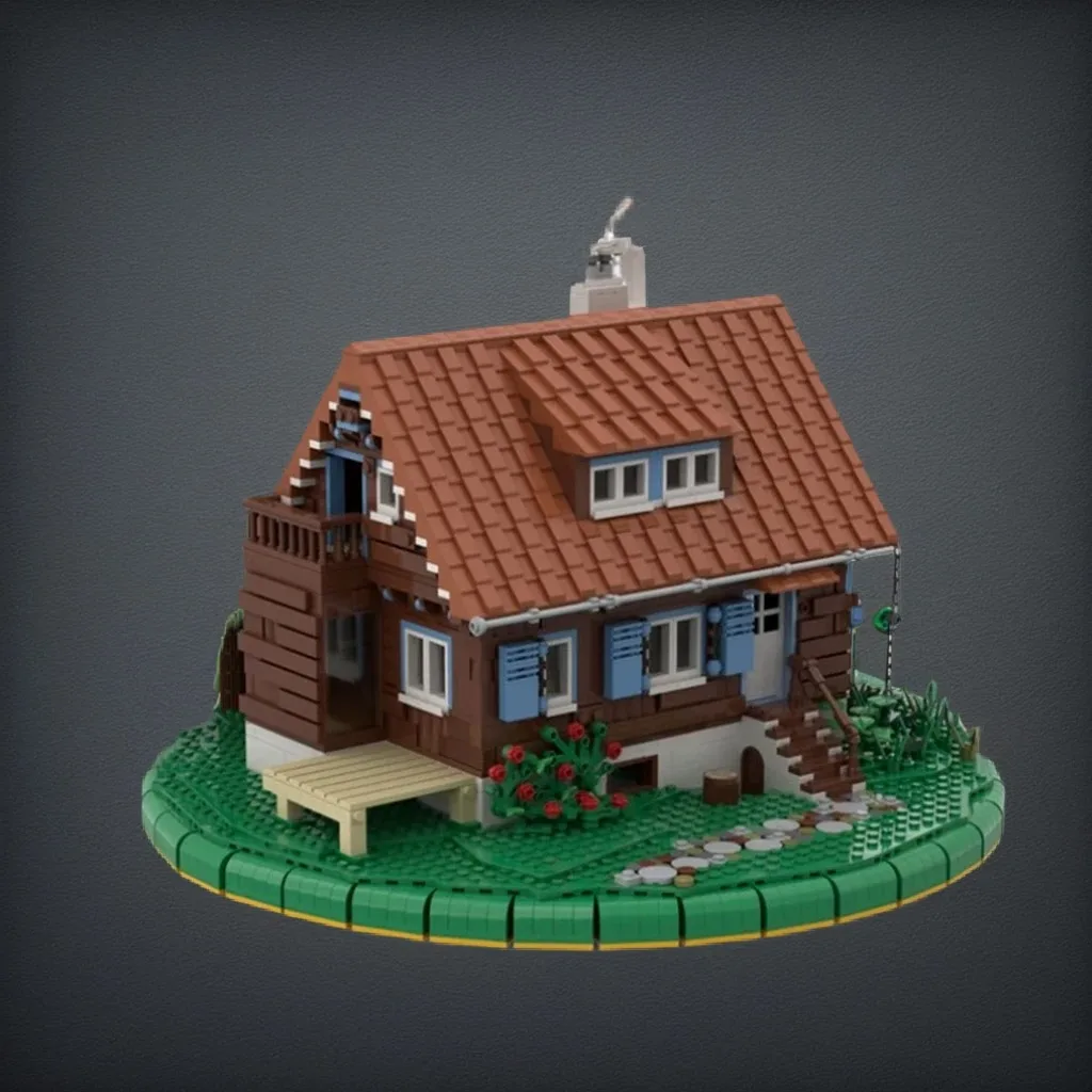 3871pcs MOC Modular Streetscape Cozy Cabin Diorama Model Building Blocks Toy Architecture Christmas Gift Kids Assemble Brick DIY