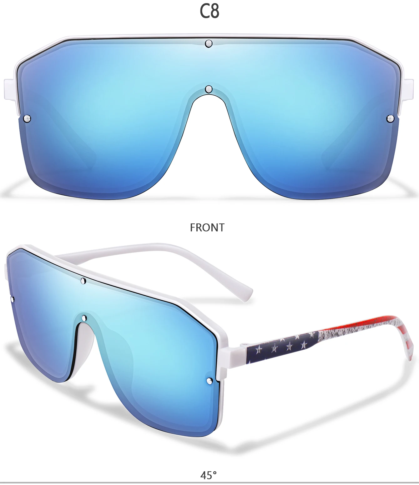 Neue Marke Fashion Square Großen Rahmen Sonnenbrille Männer Frauen Radfahren Brille Outdoor Sport Fahren Reise Winddicht Brillen Festival – Detail 14