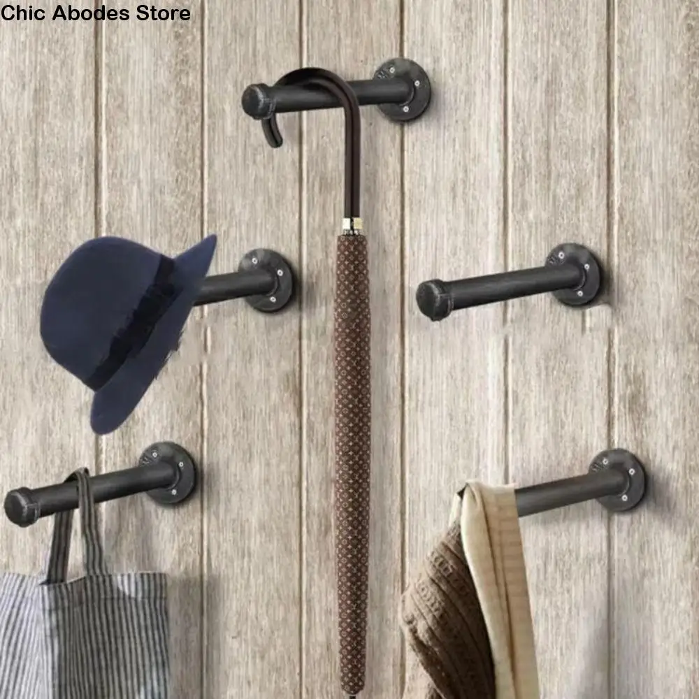 

4 шт., черная железная труба, настенный плавающий держатель полки, сверхмощный, простая установка, плавающая полка, поддержка тонкой работы, ретро-стиль