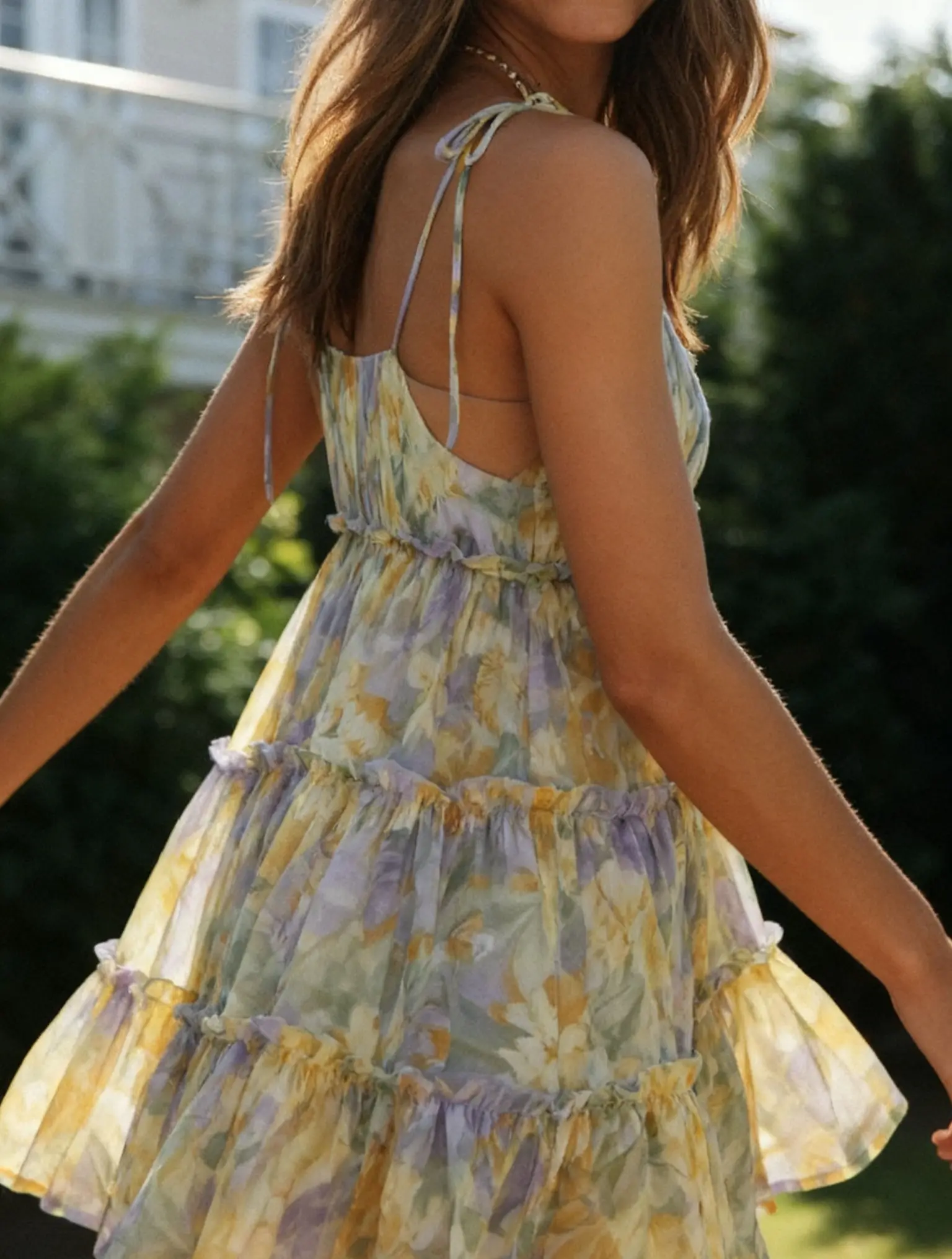 Dresses Womens Dress Vacation Summer Cupro Halterneck Bow-Tie Ruffled Slim-Fit Ultra-Short Sweet and Cool Style Quick-Dry Tender