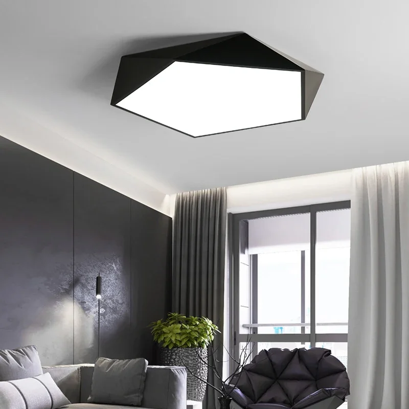 

Black/White 5CM thickness chandelier lighting Bedroom Study Room ModernCeiling Chandelier Minimalism Led Fixtures