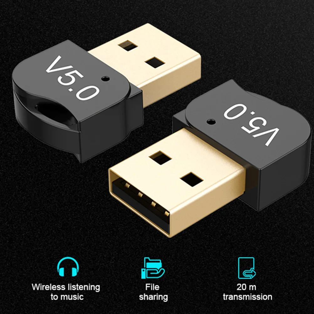 

1Pcs Adapter USB 5.0 Receiver Small Portable Wireless Transceiver for Laptop Desktop Computer Aux Receiver Home Office