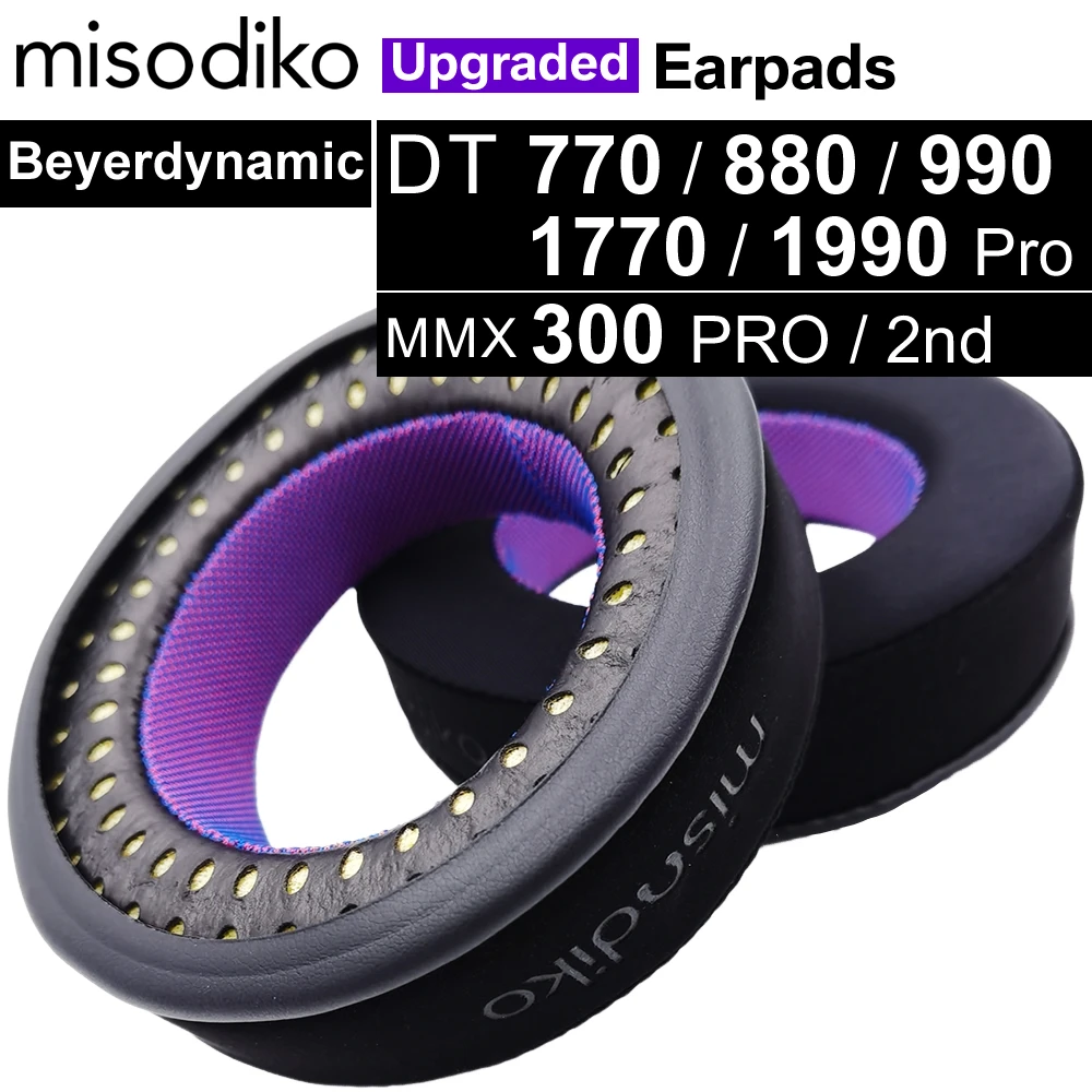 misodiko Upgraded Earpads Replacement for Beyerdynamic DT 770 / 880 / 990 / 1770 / 1990 Pro, MMX300 Headphones