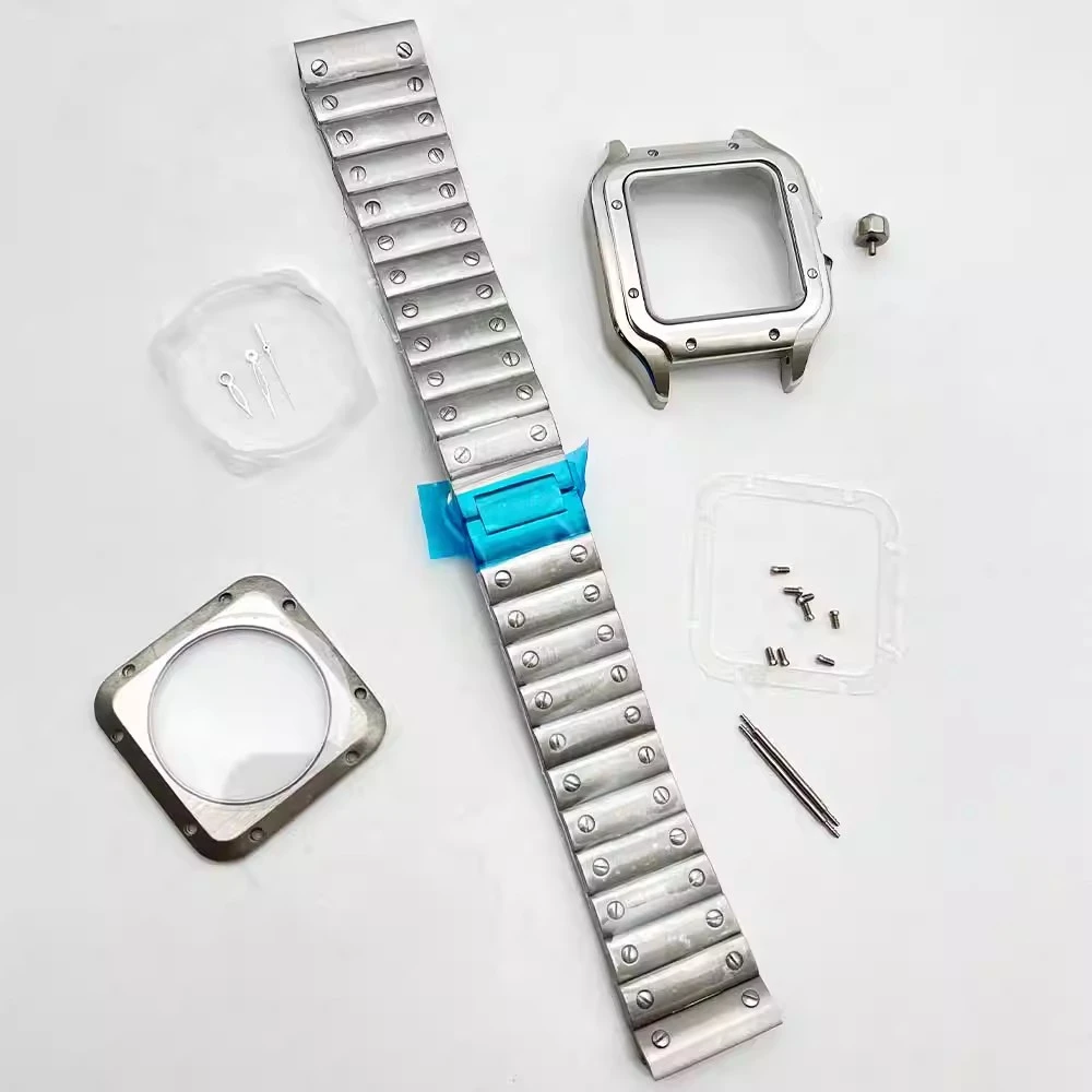 38mm square 316L stainless steel case for NH35 NH36 movement waterproof mechanical modification watch accessories