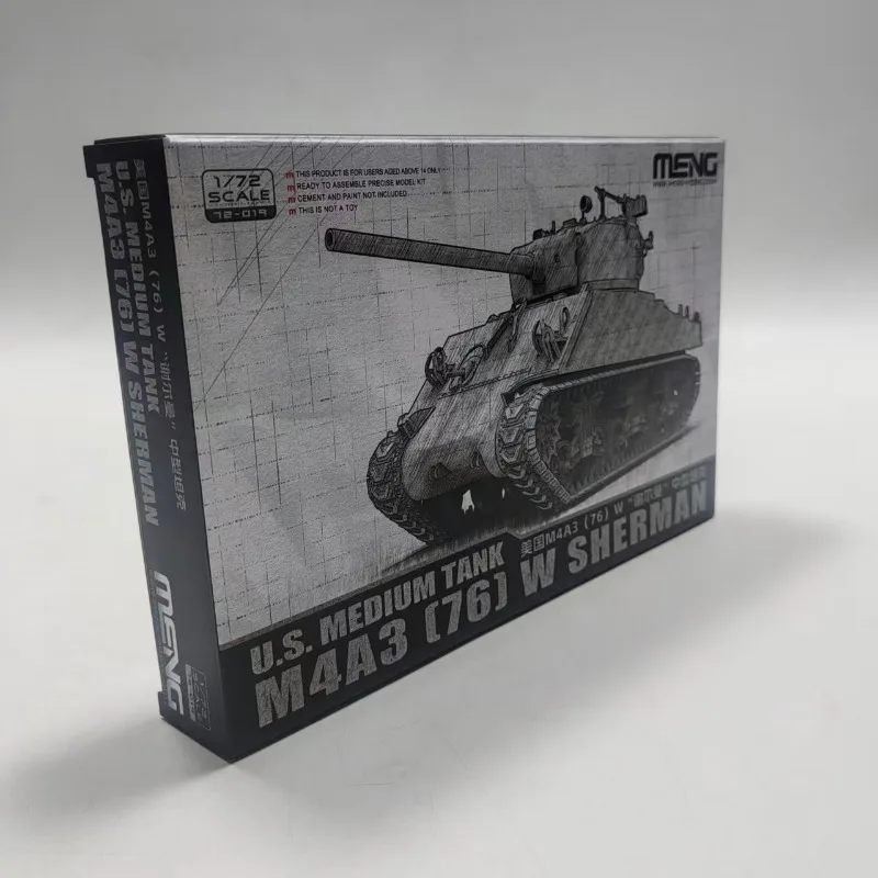 MENG 72-019 1/72 M4A3 (76) W Sherman Medium Tank Plastic Model Kit