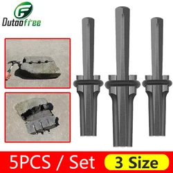 5PCS/Set Stone Splitting Tool  Stone Splitter Metal Plug Wedges and Feathers Shims Concrete Rock Splitters Hand Tool 3 Size