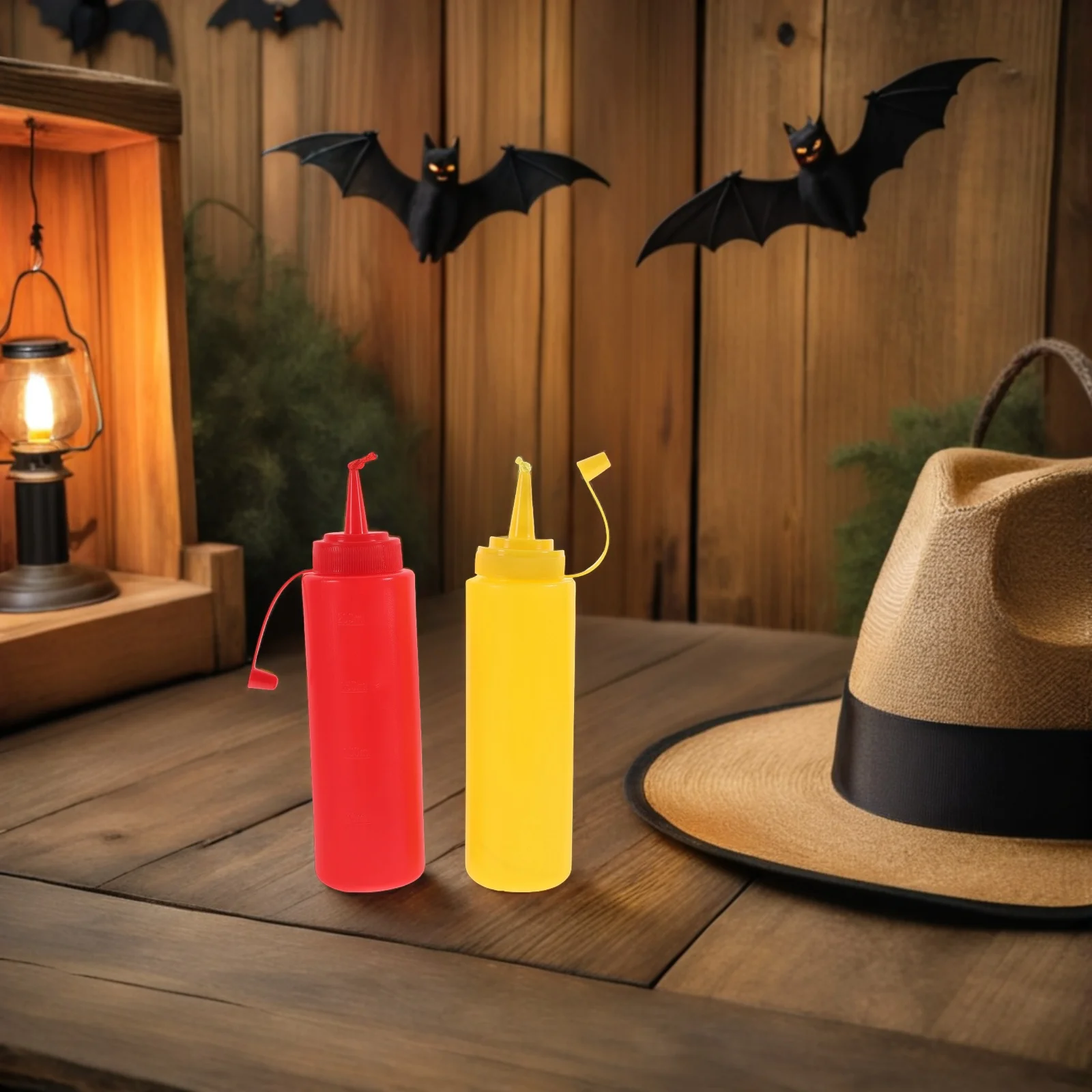 4 قطعة زجاجات الخردل الكاتشب المزحة بخ وهمية واقعية لعيد كذبة أبريل لوازم الحفلات مهرجان متعة خدعة بهار الدعائم