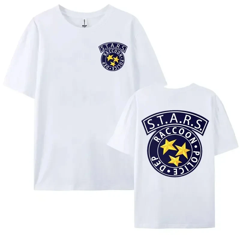 Limited Resident Evil Logo Graphic Tshirts for Men Women Harajuku Y2k Vintage T-shirt Summer Cotton Couple Large Size T Shirt