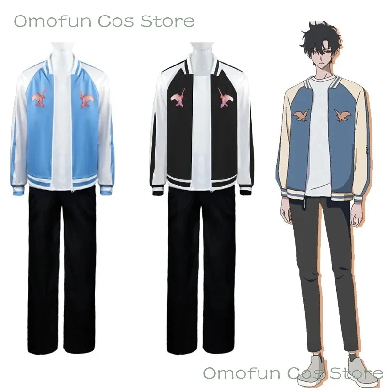 Disfraz de Cosplay de Jeong Siwoo de a Link Click S1 Toki Charles Cheng Xiaoshi 2026, Peluca, Abrigo y Pantalones Azules y Negros para Halloween y Juego de Rol