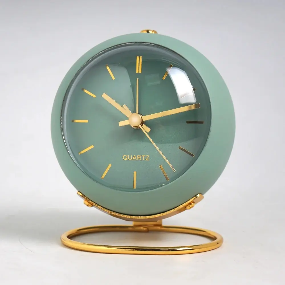 Metal luminous ring exquisite decoration for home, desktop, office, silent, internet famous electronic alarm clock ornament