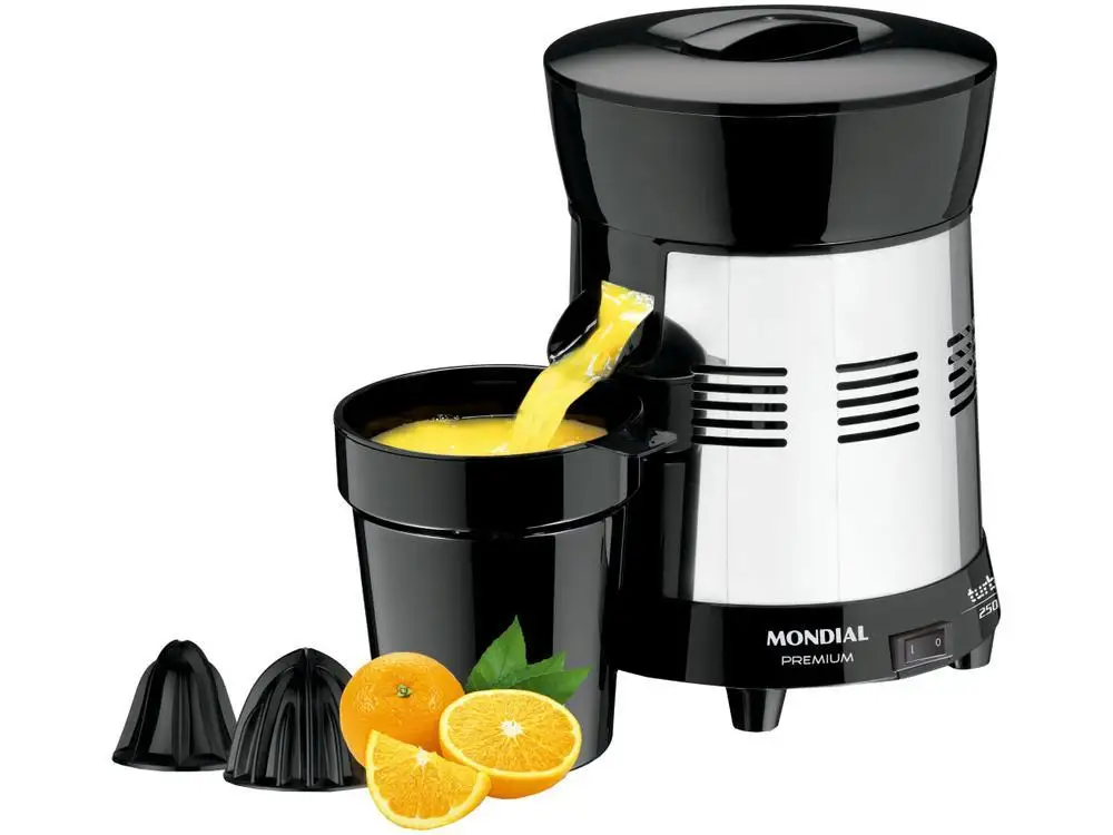 Mondial Turbo Premium E-10 Electric Inox Fruit Juicer 250W Capacity 1L - Bivolt