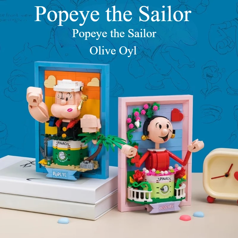 

Оригинальность Popeye, строительные блоки ручной работы, мультяшные аниме, периферийные декоративные картины, орнамент с высокой уменьшением, подарок на день рождения