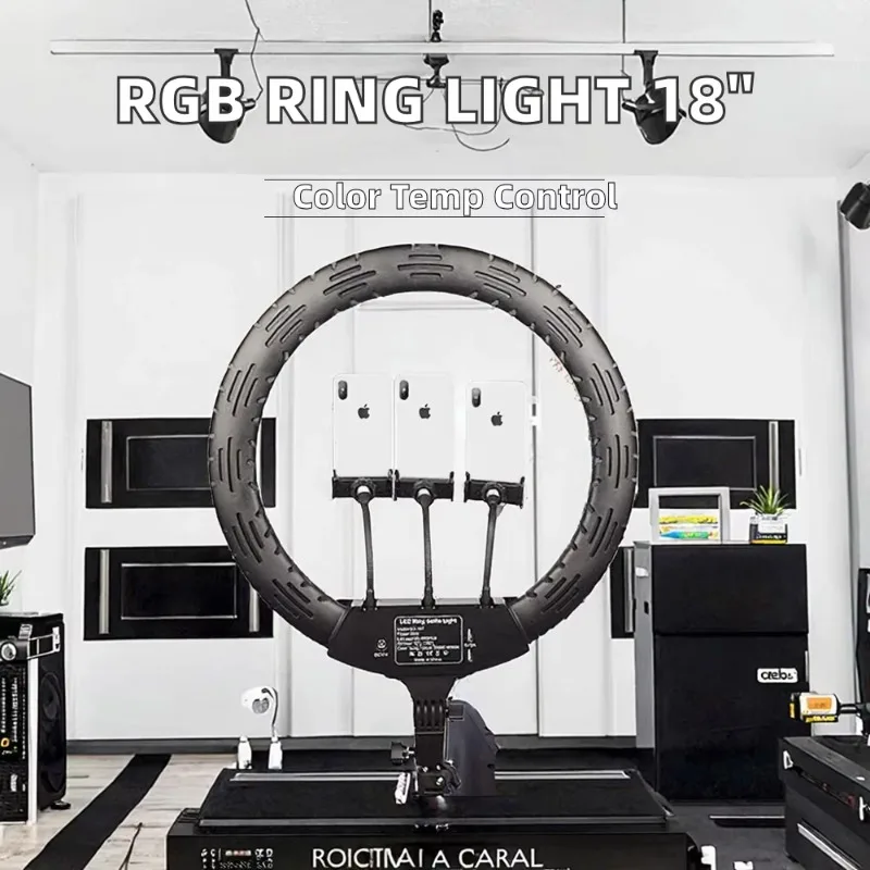 18-Inch  Ring Fill Light for Video Studio Live Stream Broadcast Video Conference-Photographic Lighting For