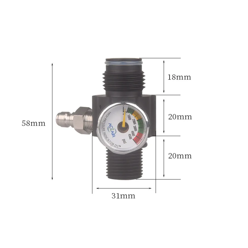 Imagem -06 - Mini Regulador de Pressão Compressor Hpa Cilindro de Gás Recarga Adaptador de Enchimento para Mergulho Acessórios de Aquário g1 214 Saída 04000psi