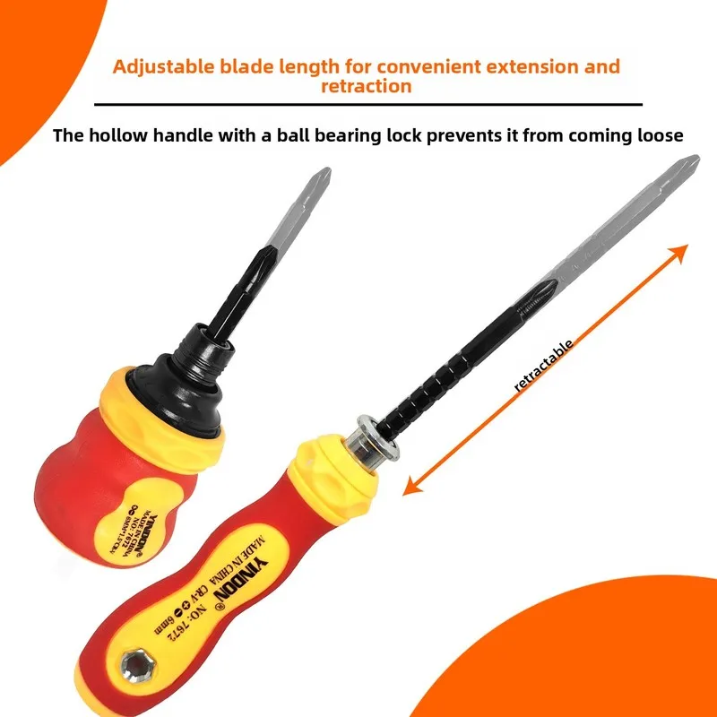 6-Piece CR-V Ratchet Screwdriver Set with Magnetizer T-Handle Phillips Flathead